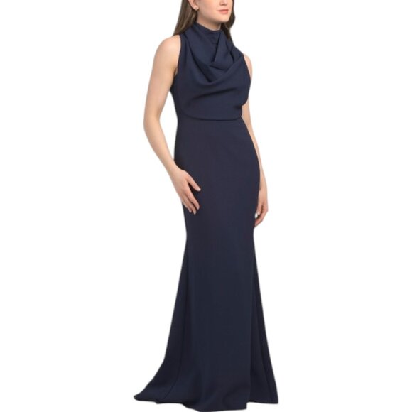 BADGLEY Dresses & Skirts - BADGLEY Cowl Neck Gown - Navy